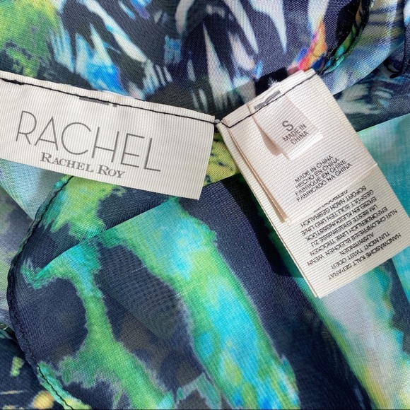 RACHEL Roy Tail Feathers Electric Swimsuit Coverup - Picture 6 of 8